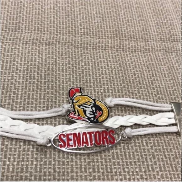 NHL Ottawa Senators White Braided Bracelet - Picture 3 of 7